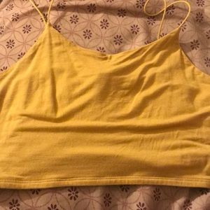 Yellow fashion nova crop top